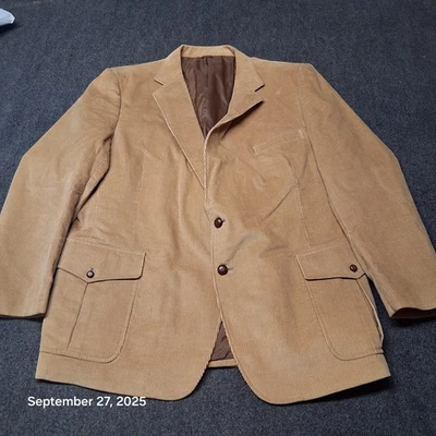 Vintage Sears Roebuck Corduroy Collection Blazer Size 50 Brown EUC - Image 1 of 4