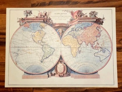 Mappe Monde ou Description du Globe Terrestre By S. Janvier - Image 1 of 4