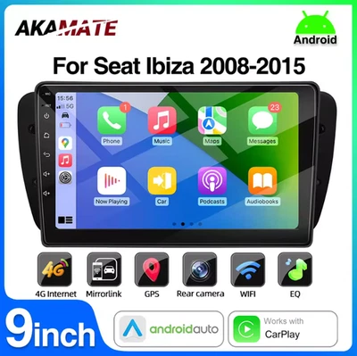 Autoradio Android 9" per Seat Ibiza MK4 6J 2008–2015 | 2+32GB CarPlay Android Au - Immagine 1 di 4