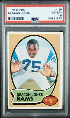 1970 TOPPS #125 DEACON JONES PSA 4.5 - Image 1 of 2