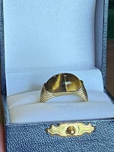 Vintage 14k & Tigers Eye Ring - Picture 1 of 8