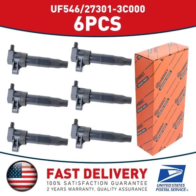 Juego de 6 bobinas de encendido OEM UF546 para Kia Cadenza 2014-2015 3,3 L V6 27301-3C000 Foto 1 de 4