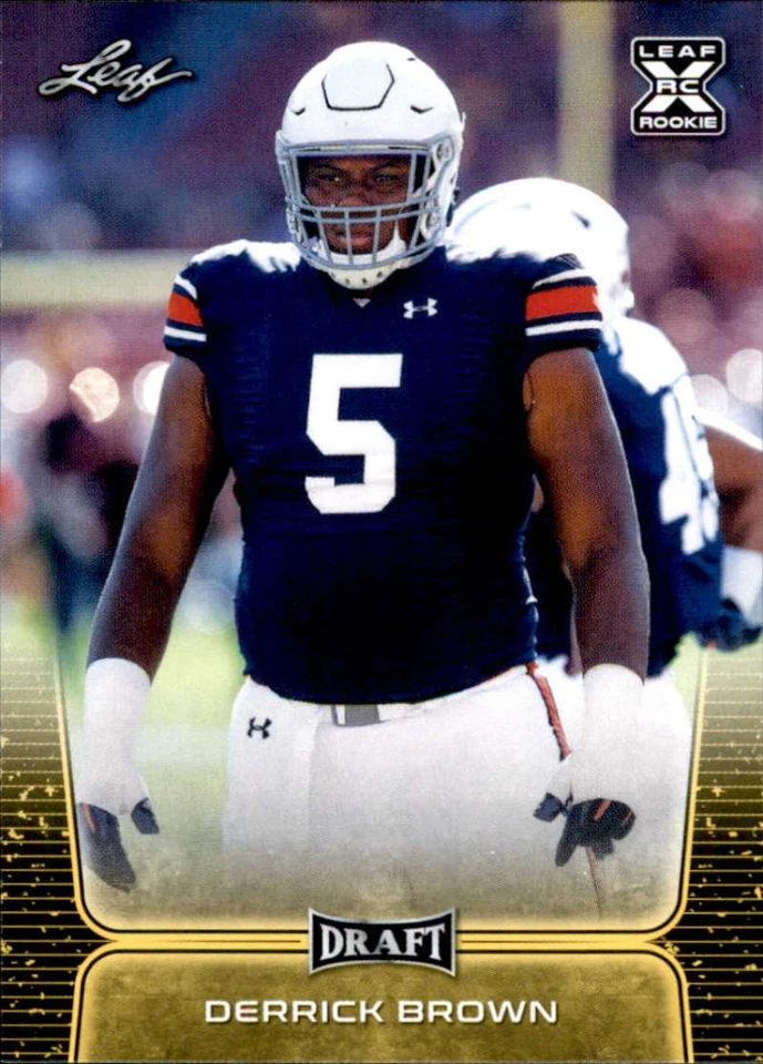 2020 Leaf Draft Pre NFL Rookie Football Trading Card Base or Gold Pick From List - Image 1 of 1