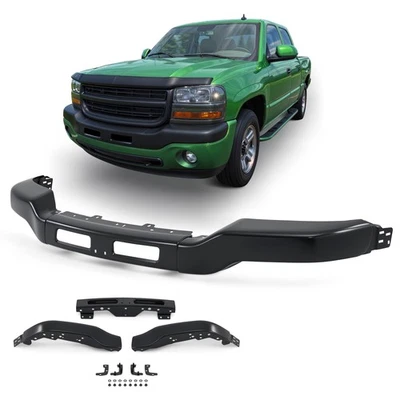 Black Front Bumper Face fit GMC Sierra 1500 2003-2006 Sierra 2500 Sierra 3500 - Imagem 1 de 4
