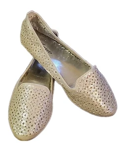 Scarpe ballerine da donna Forever Comfort taglia 7 argento Bejeweled scintillanti - Foto 1 di 4