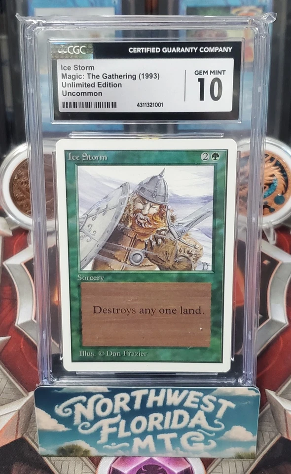 Graded MTG Card - CGC Gem Mint 10 - Unlimited - Ice Storm - Image 1 of 1