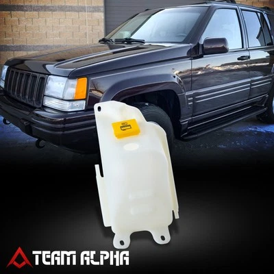Se adapta a Jeep Grand Cherokee 1997-1998 botella de depósito de desbordamiento de refrigerante con tapa Foto 1 de 4