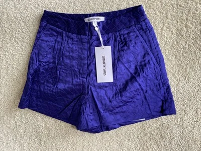 Pantalones Cortos Elizabeth and James Mujer 0 Azul Acolchado Chino Caliente Bolsillos Jody NUEVO Foto 1 de 4