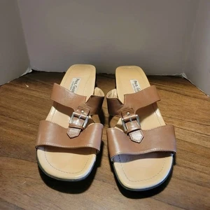 Paul Green braune Leder Riemchen Pantoletten Sandalen - Bild 1 von 3