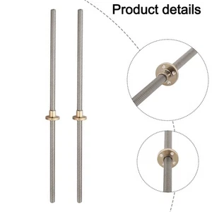 Paire de broches filet��es en acier inoxydable performantes fiables �� 300 mm de - Afbeelding 1 van 12