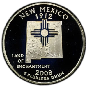 2008-S Silver Proof New Mexico Statehood Quarter 25C - Picture 1 of 2