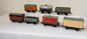 OO gauge 7x HORNBY DUBLO Wagon NICE Mixed Lot Saxa Esso Open Mineral Cattle XP - Picture 1 of 7
