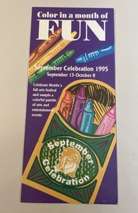 September Celebration 1995 Brochure, Mobile  Celebrates The Arts, Alabama - Picture 1 of 4