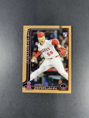 2025 Topps Update #US324 Ryan Zeferjahn RC Gold /2025 Los Angeles Angels - Image 1 of 2