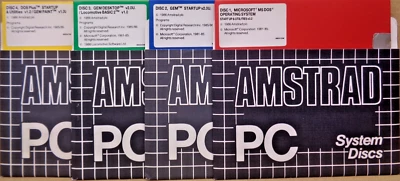 AMSTRAD PC -- SYSTEMDISCS INKL. DOS 3.2, GEM, LOCO-BASIC..(AMSTRAD - 5,25" DISK) - Bild 1 von 2