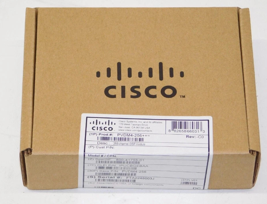 New Cisco PVDM4-256 System 256 Channel High Density Voice DSP Module Unit SEALED - Image 1 of 1