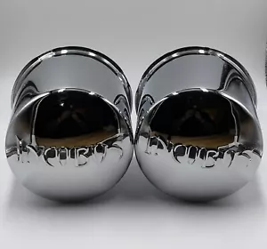 2 CAP DEAL INCUBUS IA15-1 8 LUG CHROME WHEEL RIM CENTER CAP NEW! - Picture 1 of 2