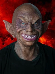 "Máscara de silicona ""Evil Troll"" Halloween hecha a mano realista de alta calidad, única" - Imagen 1 de 7