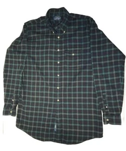 LL Bean Black Watch Wool Blend Shirt Mens Lg Tall 46 Chest Tartan Plaid Scotland - Picture 1 of 15