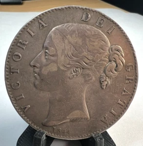 1844 Great Britain, United Kingdom, England, Silver Crown, Victoria , KM# 741 - Picture 1 of 4