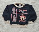 Vintage Disney Mickey Mouse Grid Iron Football Sweater 90s 4T Dark Gray