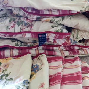 FULL 6pc CHAPS Ralph Lauren DYLAN Floral REVERSIBLE COMFORTER Bedskirt Shams SET - Picture 1 of 9