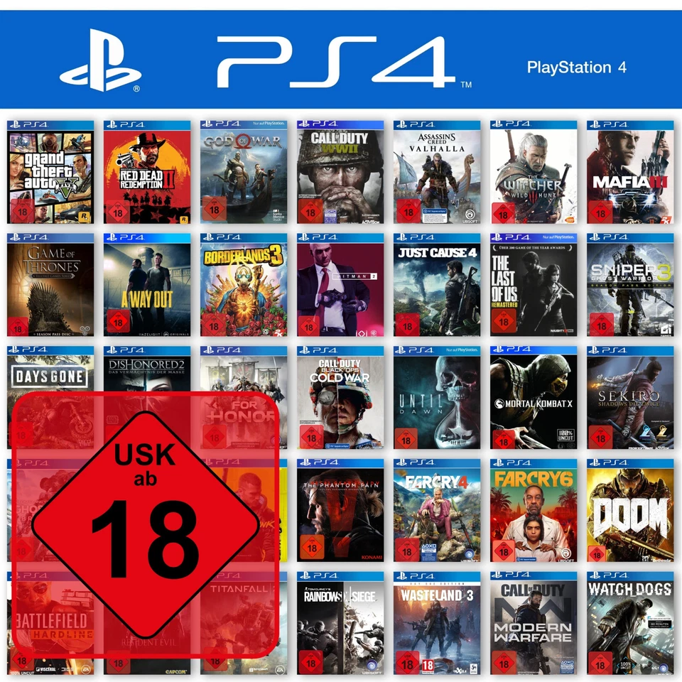 PS4 / PlayStation 4 Spiele-Wahl 🎮 Action 🚨 Shooter 💣 (alle Spiele USK 18) - Bild 1 von 1