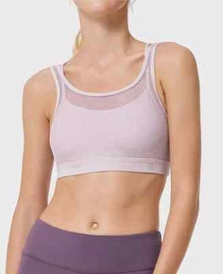 Yvette L78144 Womens Pink Mesh Covered High Impact Sports Bra Size 38A-C - Picture 1 of 3