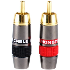 4Pcs Gold-Plated RCA 6mm HI-FI Cable Plug(2 PAIR) - Picture 1 of 11
