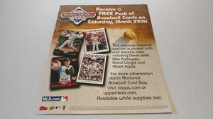 2008 Topps Upper Deck National Baseball Card Day Ad Advertising Poster 22x28 - Picture 1 of 1