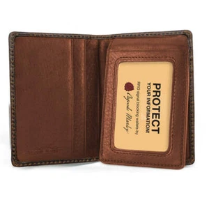 Osgoode Marley Distressed RFID ID Flipfold Wallet Brown 1309D - Picture 1 of 9