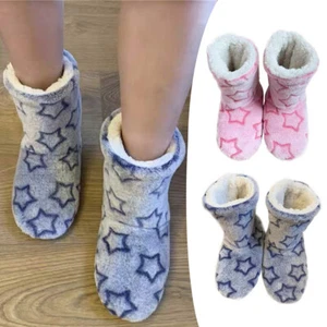 Womens Ladies Slippers Fur Thermal Ankle Boots Winter Warm Shoes Size UK5-8.5 - Picture 1 of 9