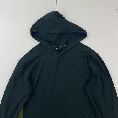 HURLEY Hoodie Medium Negro Hombres Sudadera Pullover ligero - Imagen 1 de 4