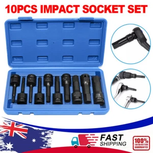 1/2" Impact Hex Socket Drive Bit Metric Set H5/H6/H7/H8/H10/H12/H14/H16/H17/H19 - Picture 1 of 21