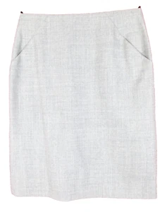 JONES NEW YORK Womens Flannel 100% Wool Pencil Straight Skirt Pocket Gray Size 8 - Picture 1 of 11