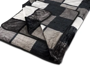 Kuscheldecke 150x200 cm Flauschig Warm Sofadecke Kuschelig Weich Decke schwarz - Bild 1 von 1