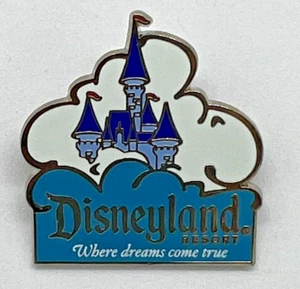 Disney Pin Disneyland resort Where Dreams Come True Teal Logo Castle 52419 DLR - Picture 1 of 2