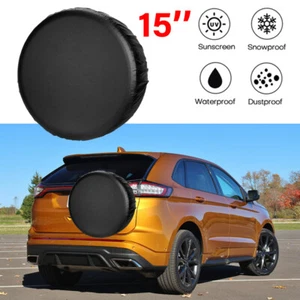 15" inch Spare Tire Cover Wheel Leather Bag Protector Universal For Ford Edge US - Picture 1 of 12