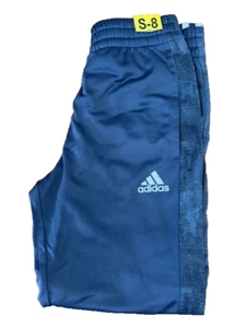 ADIDAS BOYS 3 STRIPE LOGO JOGGERS WIDE LEG(GRAY S 8)NWOT - Picture 1 of 4