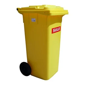 Cubo de basura SULO cubo de basura contenedor de basura amarillo 120 L contenedor de basura cubo de material reciclable - Imagen 1 de 3