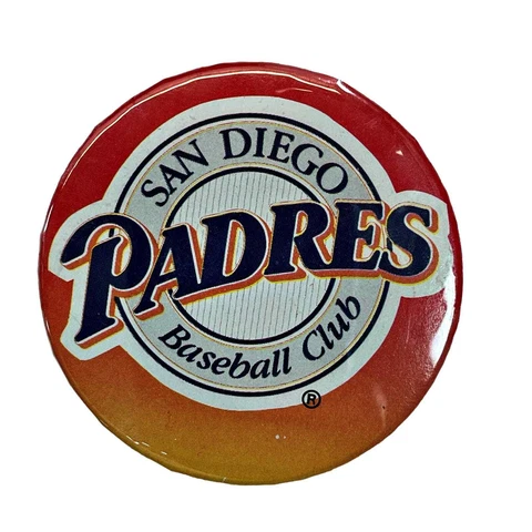 Vintage 1970s Badge A Minit MLB Baseball Magnetic Button - San Diego Padres Cover