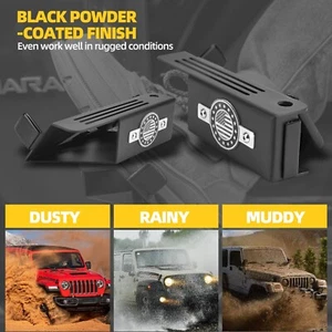 2PCS Front Foot Pegs Rest Pedal Steel For 2007~2024 Wrangler JK JKU JL 2/4-Door - Picture 1 of 7