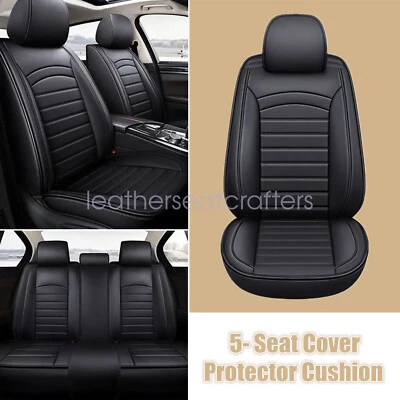 Faux Leather Car Full Set 5-Seat Cover Cushion For Honda Accord / Civic / CR-V - Image 1 of 4