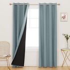 Thick Thermal Blackout Pair Curtains Heavy Ready Made Eyelets Ring Top Curtains