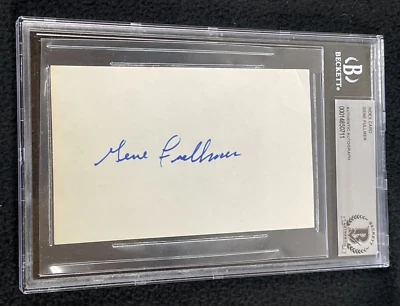 Gene Fulmer Signed Index Card Beckett Certified Boxing Legend - Image 1 of 2