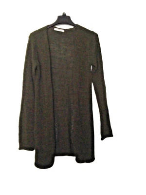 Cárdigan largo usado Lauren Hansen mujer manga larga frente abierto M verde oliva Foto 1 de 4