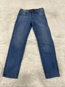True Indigo Unisex Adjustable Waist Skinny Jeans Size 10 Slim (Medium Wash) - Picture 1 of 5