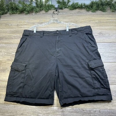 Pantalones Cortos George Talla 42 Negros Carga Hombres 10” Entrepierna Bolsillos Carga Foto 1 de 4