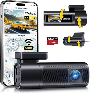 4K+2K Dashcam Auto Vorne Hinten mit WiFi Dash Cam mit 64G SD-Karte Nachtsicht - Bild 1 von 9