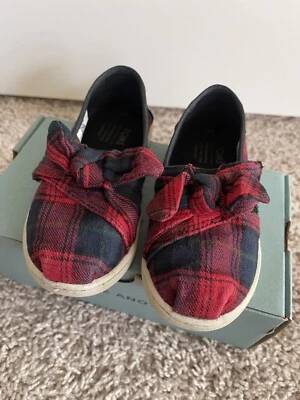 toms holiday rojo tartán cuadros talla 8 niños Foto 1 de 4